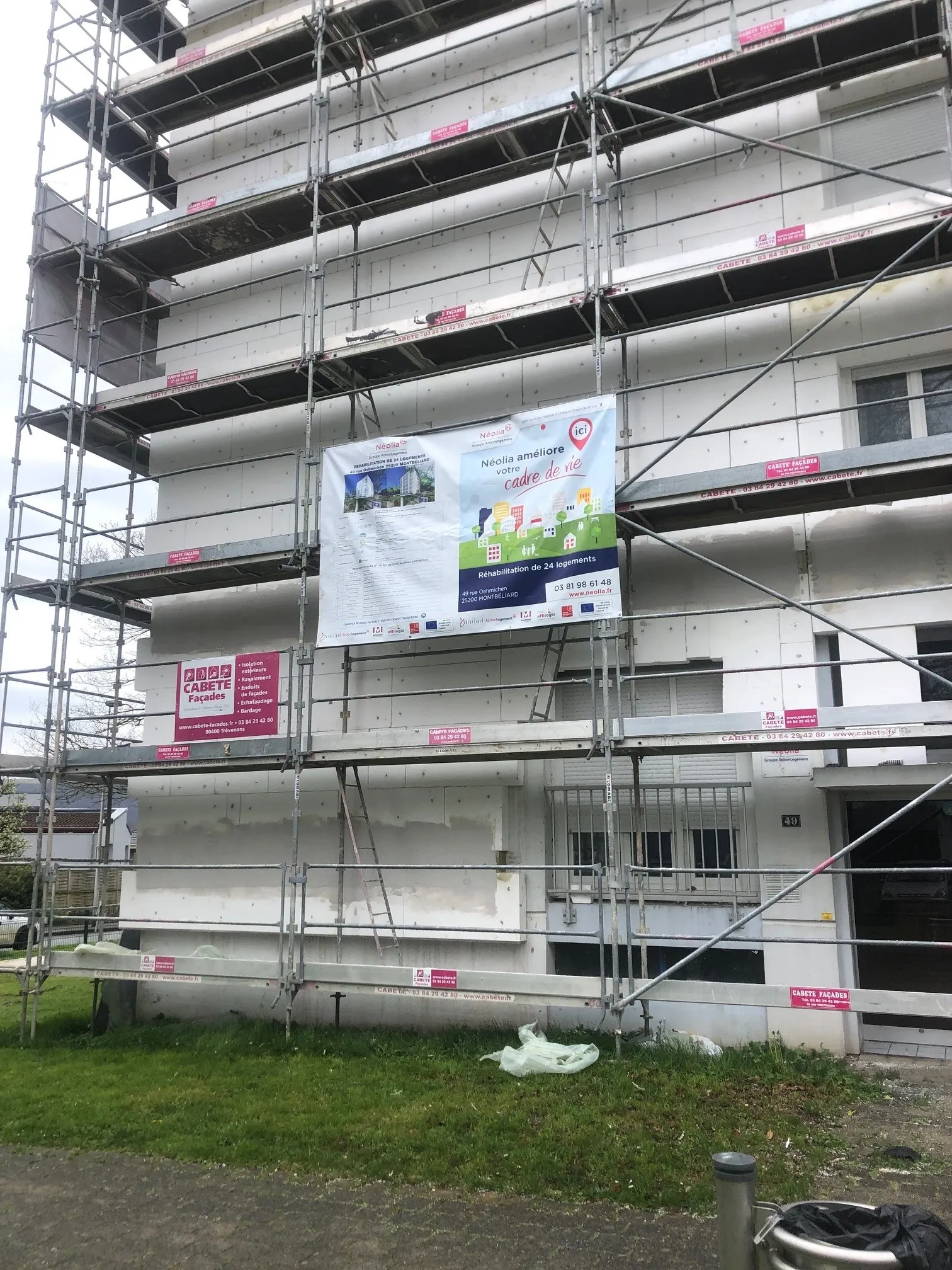 Façade bâtiment rue Etienne Oehimichen Montbéliard