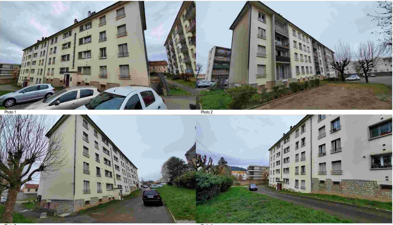 Vue façades bâtiments rue Charles Fourier à Besançon