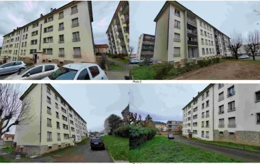 Vue façades bâtiments rue Charles Fourier à Besançon