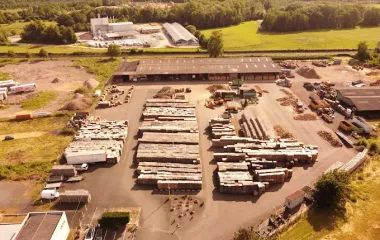 Vue aérienne entreprise Palettes 58