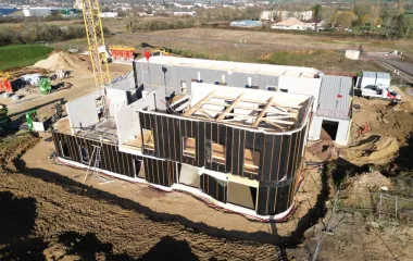 Vue aérienne Maison de l'Eau et de la Biodiversité