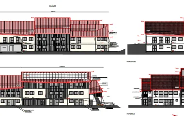 Plan façades groupe scolaire Pierre Bichet aux Fins
