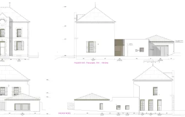 Plan d'architecte mairie de Cormatin