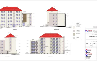 Plan des façades rénovées